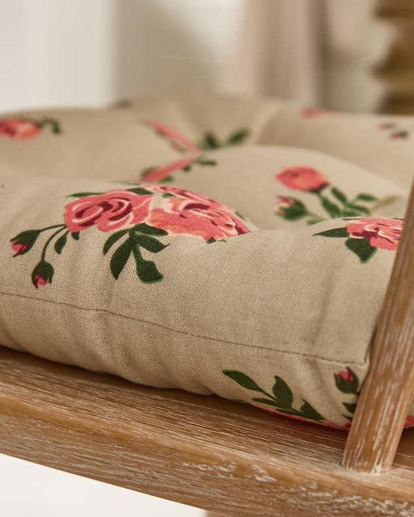 Dibor Set Of 2 Vintage Rose Indoor Seat Pads