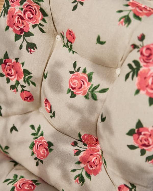 Dibor Set Of 2 Vintage Rose Outdoor Seat Pads