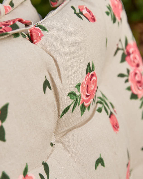 Dibor Set Of 2 Vintage Rose Outdoor Seat Pads