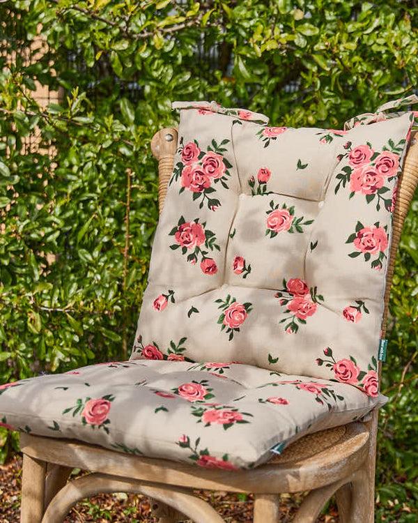 dibor Set of 2 Vintage Rose Outdoor Seat Pads