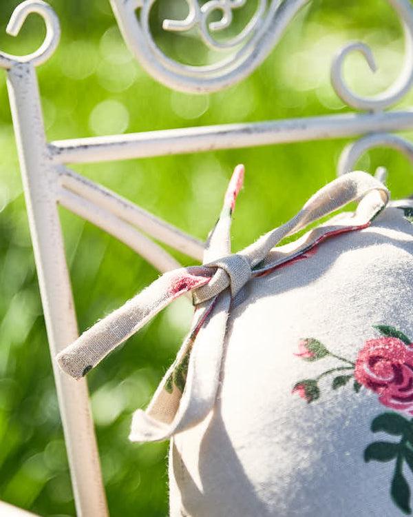 Dibor Set Of 2 Vintage Rose Round Garden Seat Pads