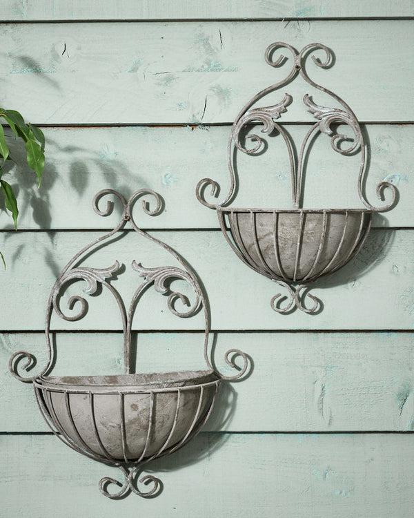 Dibor Set Of 2 Vintage Wall Planter Baskets