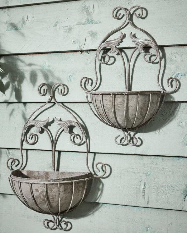 Dibor Set Of 2 Vintage Wall Planter Baskets