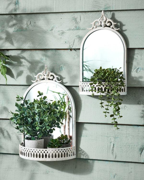 dibor Set of 2 Wall Mirrors with Shelf