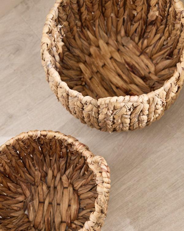 Dibor Set Of 2 Water Hyacinth Basket Planters