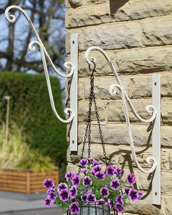 dibor Set of 2 White Hanging Brackets