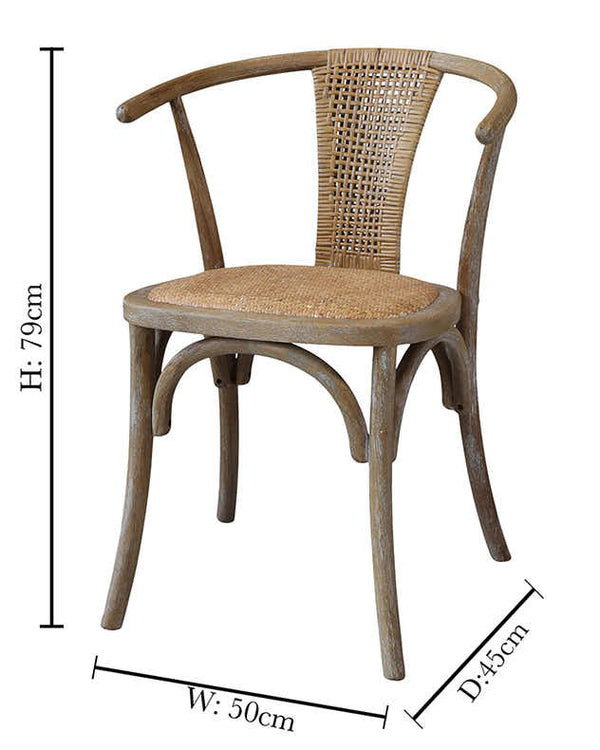 Dibor Set Of 2 Wicker Carver Chairs
