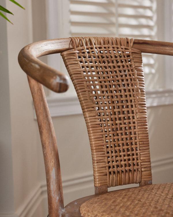 Dibor Set Of 2 Wicker Carver Chairs