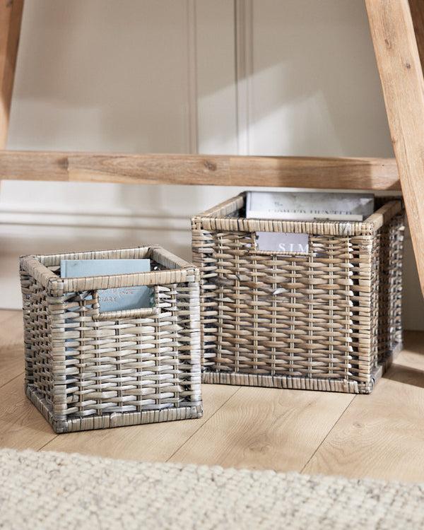 dibor Set of 2 Wicker Storage Baskets