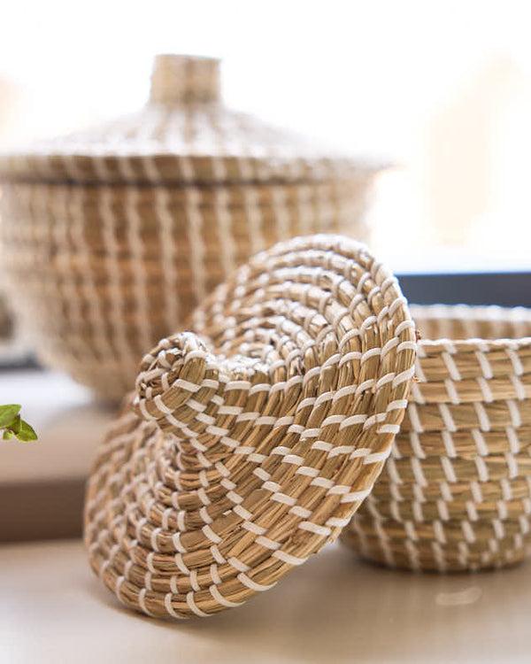 Dibor Set Of 2 Woven Seagrass Baskets