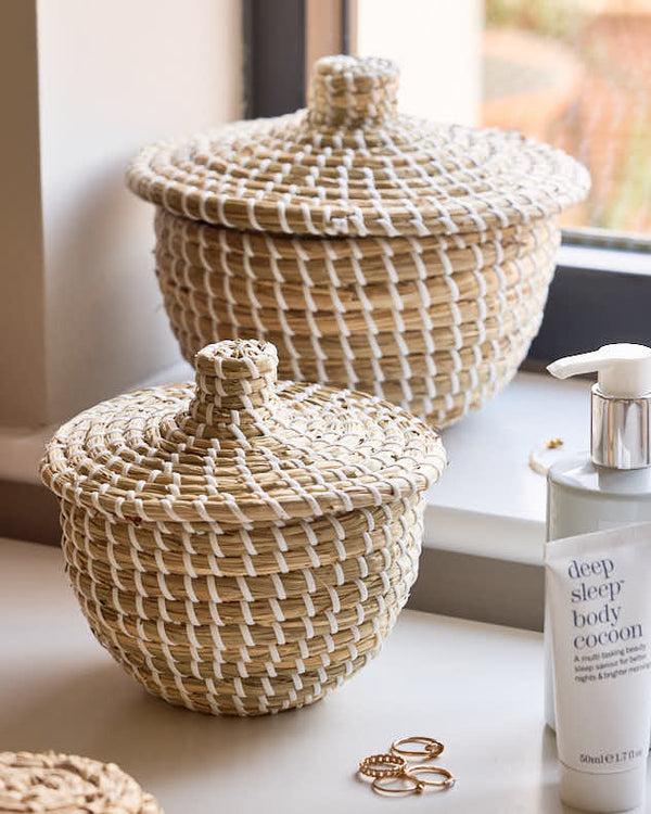 dibor Set of 2 Woven Seagrass Baskets