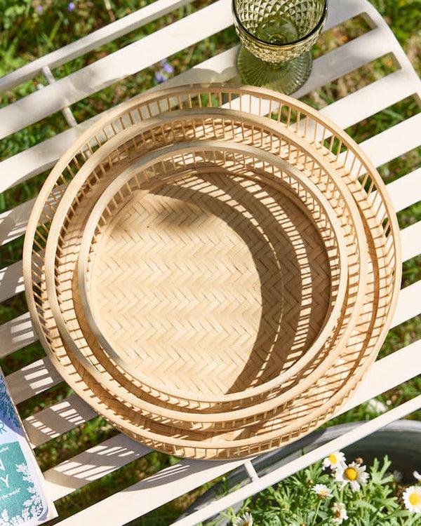 Dibor Set Of 3 Bamboo Nesting Trays