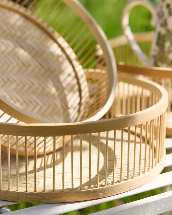 Dibor Set Of 3 Bamboo Nesting Trays