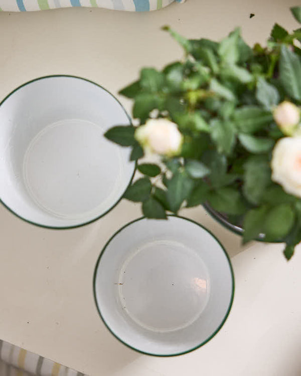 Dibor Set Of 3 Enameled Planters