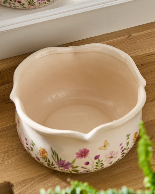 Dibor Set Of 3 Floral Print Jardinière Pots