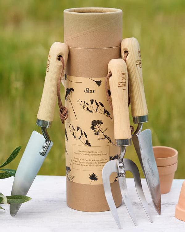 Dibor Set Of 3 Garden Tools And Storage Tube
