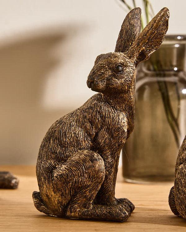 Dibor Set Of 3 Mini Hare Ornaments