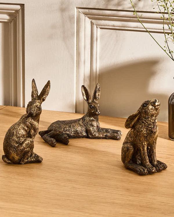 dibor Set of 3 Mini Hare Ornaments