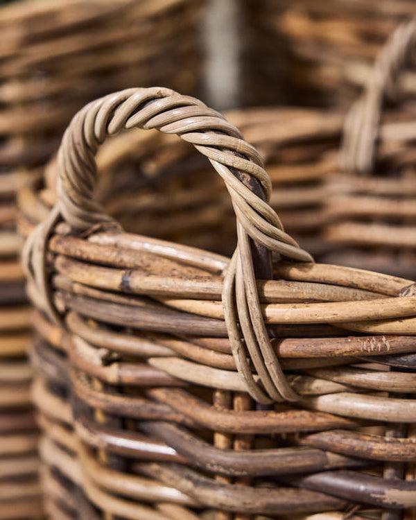 Dibor Set Of 3 Round Baskets With Handles