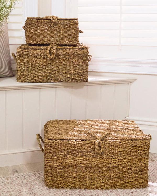 dibor Set of 3 Seagrass Baskets