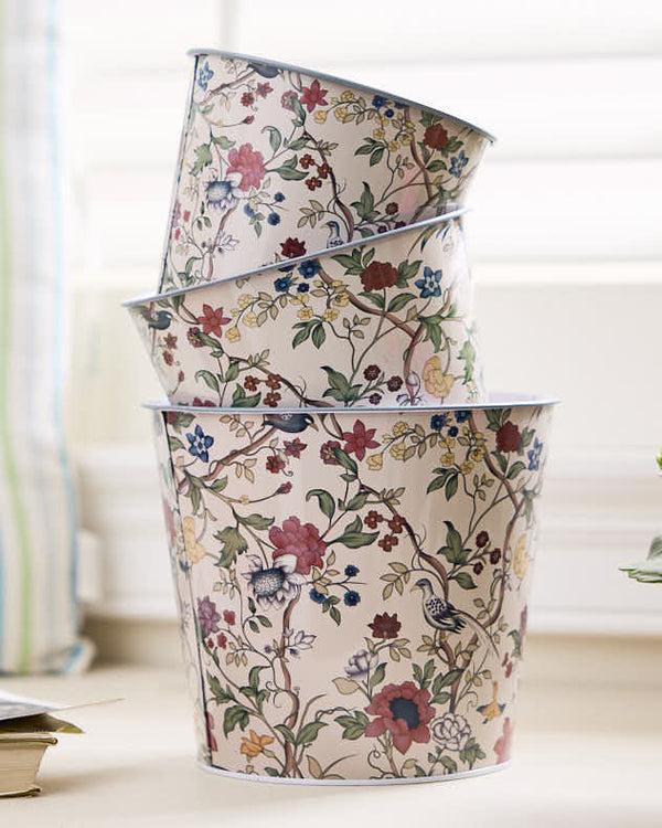 Dibor Set Of 3 Victorian Style Botanical Planters