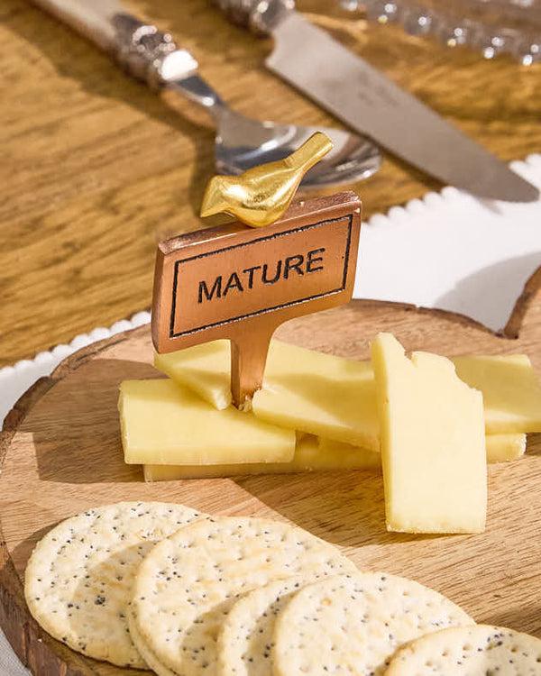 Dibor Set Of 4 Cheese Markers & Knife