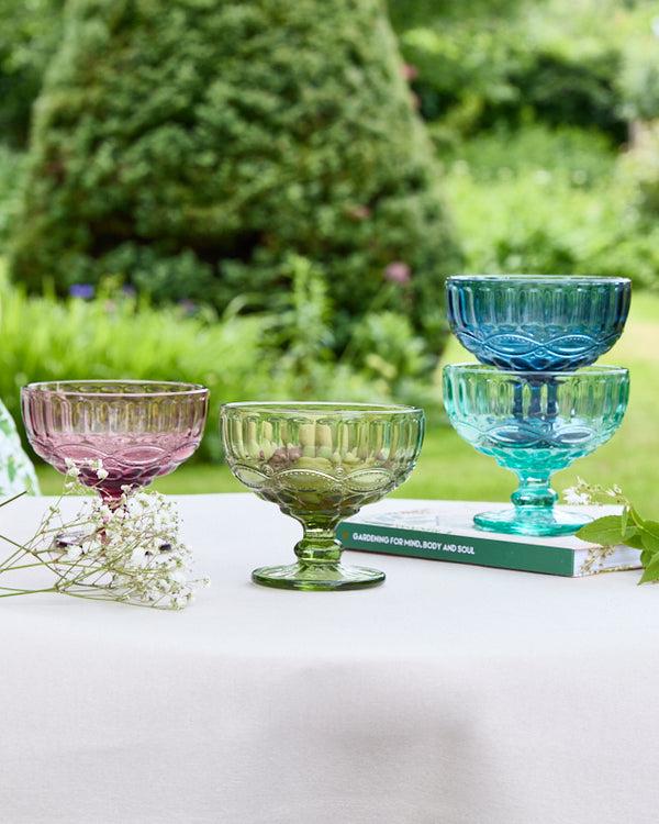 dibor Set of 4 Footed Glass Dessert Bowls