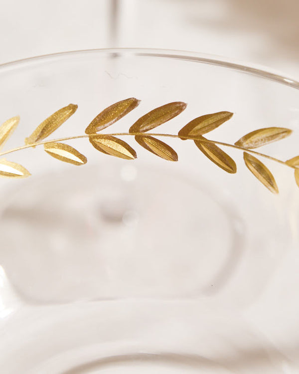 Dibor Set Of 4 Gold Leaf Martini Glasses