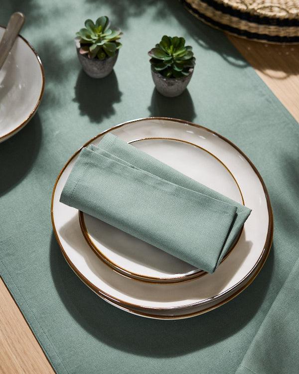 dibor Set of 4 Green Cotton Napkins