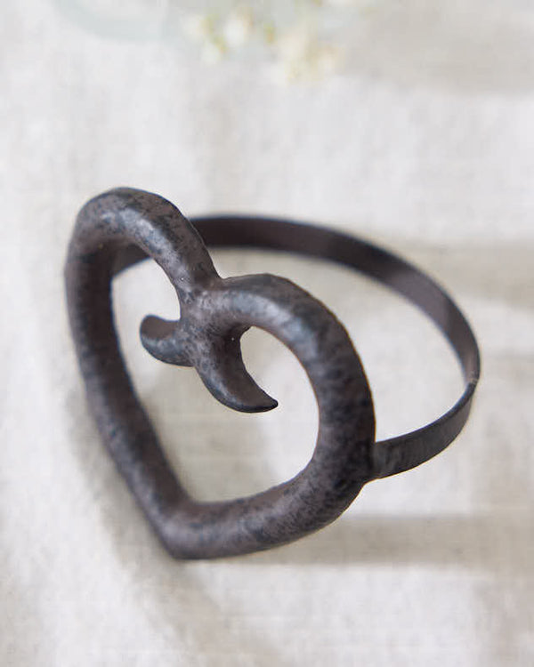 Dibor Set Of 4 Heart Napkin Rings