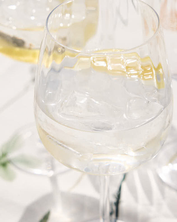 Dibor Set Of 4 Ribbed Gin Glasses