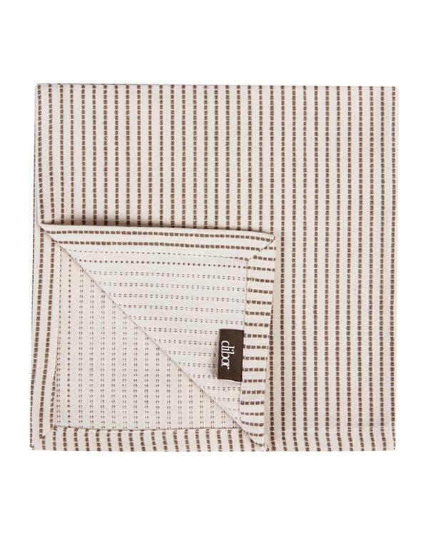 Dibor Set Of 4 Ticking Stripe Cotton Napkins