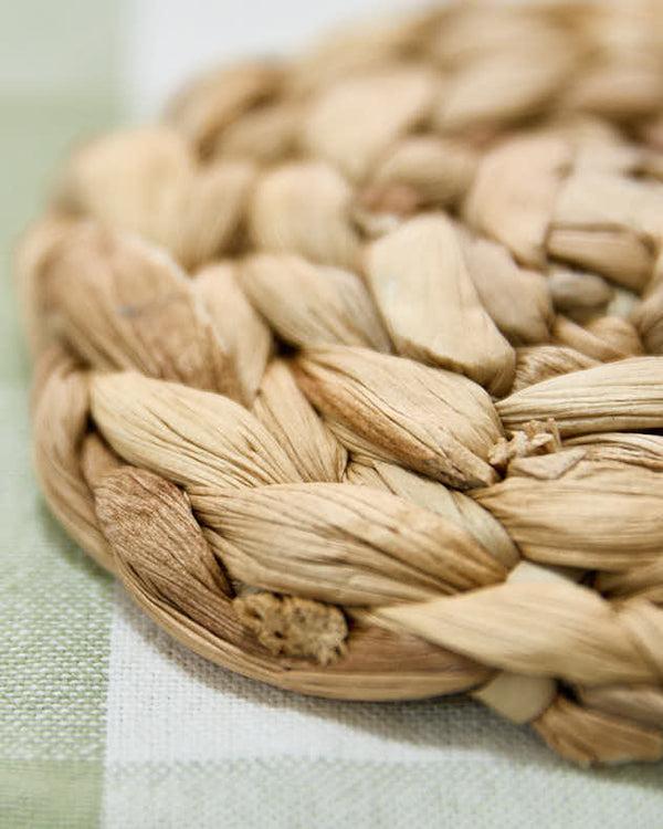 Dibor Set Of 4 Water Hyacinth Coasters