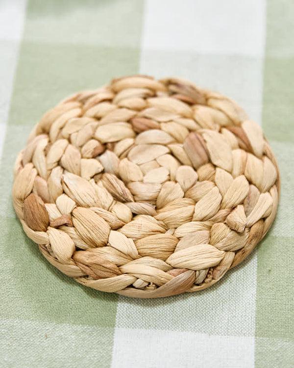 Dibor Set Of 4 Water Hyacinth Coasters