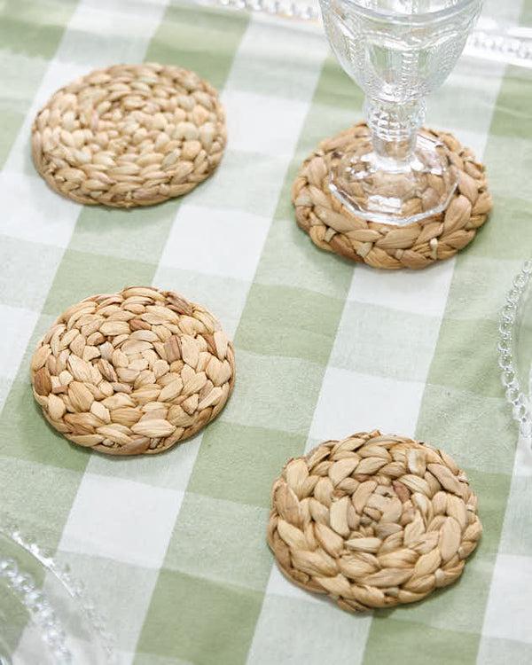 dibor Set of 4 Water Hyacinth Coasters