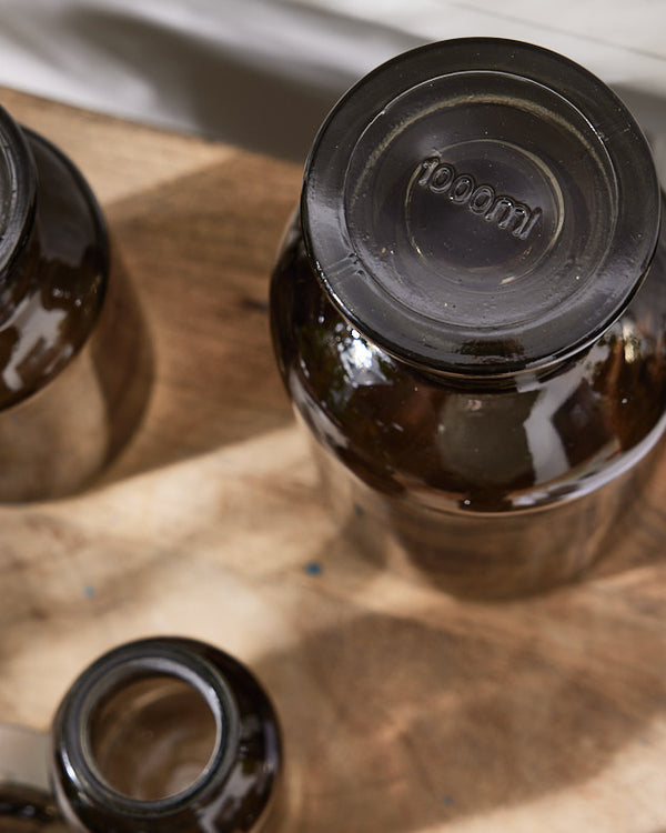 Dibor Set Of 5 Green Apothecary Jars