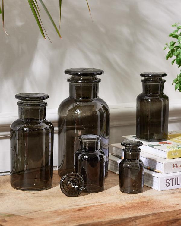 dibor Set of 5 Green Apothecary Jars