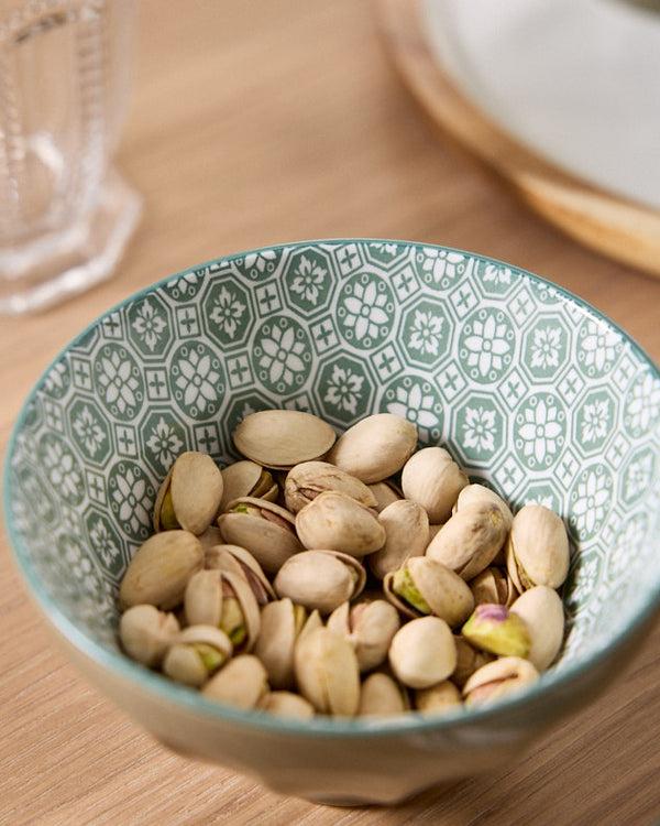 Dibor Set Of 5 Sage Green Patterned Bowls