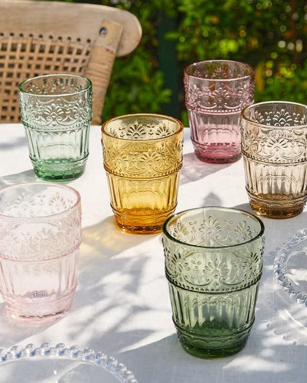 dibor Set of 6 Embossed Pastel Tumblers