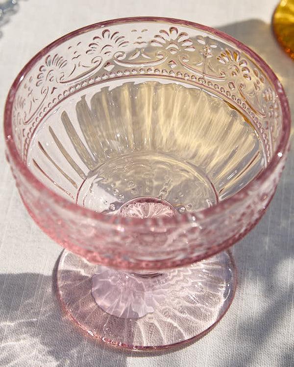 Dibor Set Of 6 Pastel Footed Glass Bowls
