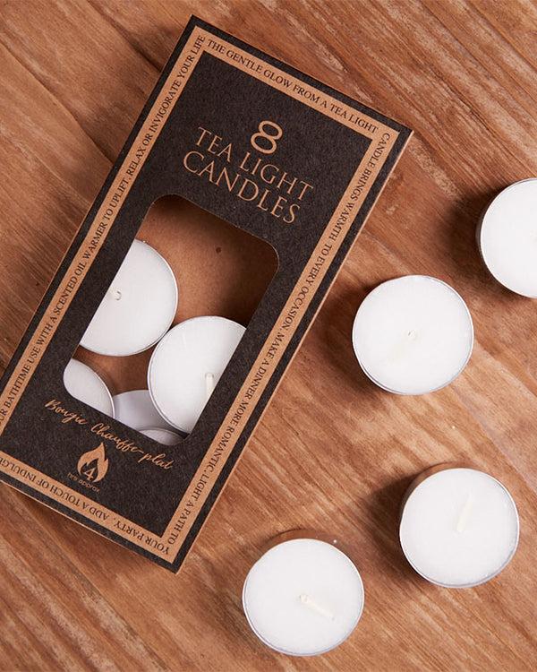 dibor Set of 8 Classic White Tealights