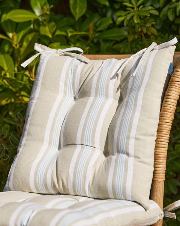 Dibor Set Of Blue Striped Seat Pads