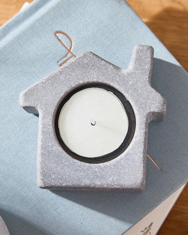 Dibor Set Of Four Marble Tealight Holders