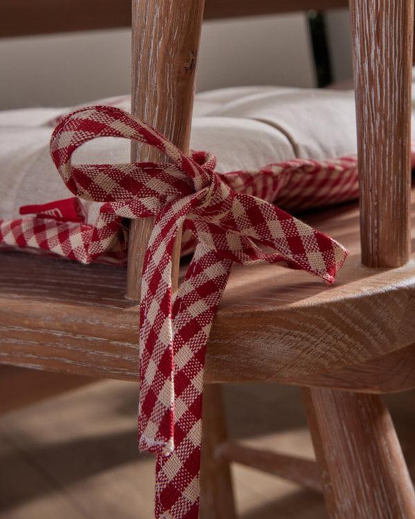 Dibor Set Of Gingham Stag Seat Pads