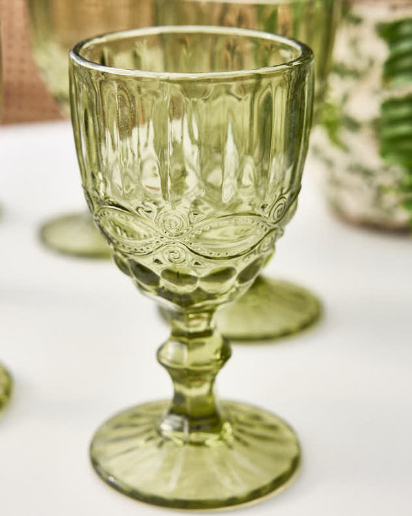 Dibor Set Of Palazzo Green Wine Goblets
