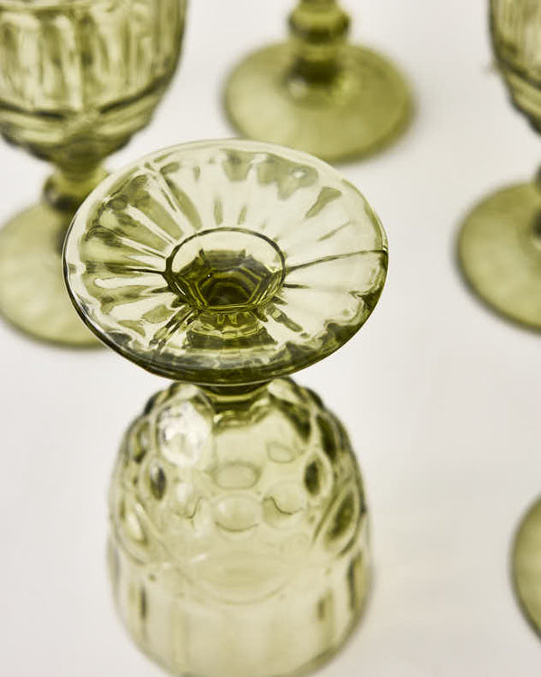 Dibor Set Of Palazzo Green Wine Goblets