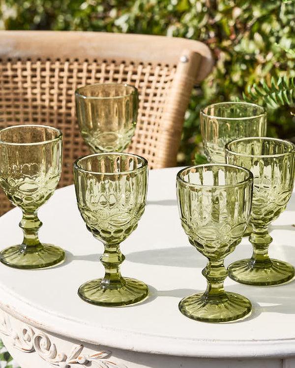 dibor Set of Palazzo Green Wine Goblets