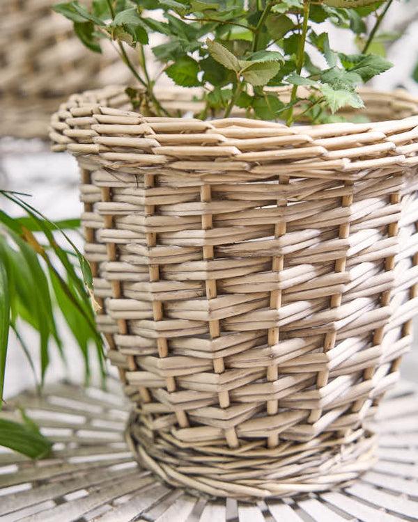 Dibor Set Of Three French Woven Planters