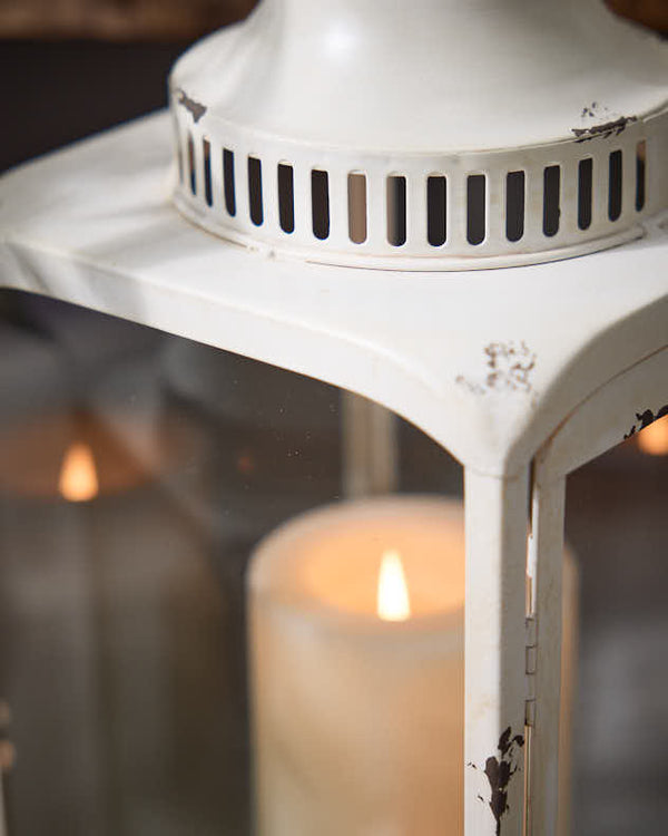 Dibor Set Of Two Decorative Ivory Lanterns