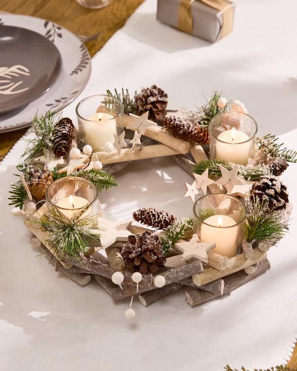dibor Shooting Star Christmas Candle Wreath